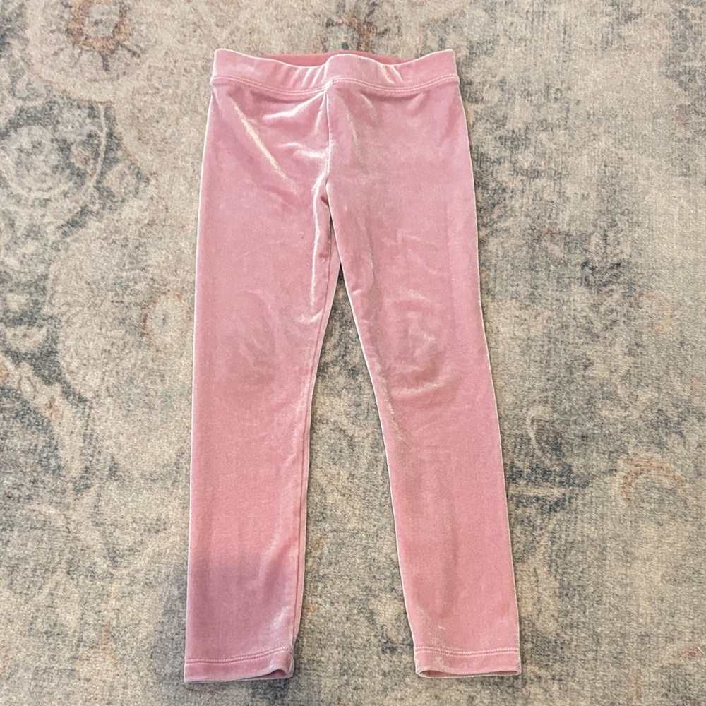 Crewcuts Soft Blush Velvet Leggings